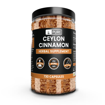 Ceylon Cinnamon Capsules 730 – Pure, Original Ingredients, Lab Verified