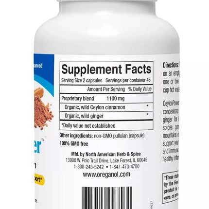 CeylonPower 90 Capsules - North American Herb & Spice