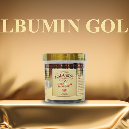 CGMLABS Natural Albumin Forte Deer Horn Royal Jelly – 1500mg/200 Softgels