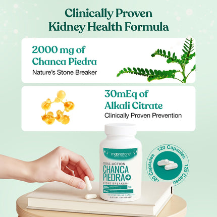 Chanca Piedra Stone Breaker - Advanced Formula Sugar Free Kidney Cleanse (120 Vegan Capsules)