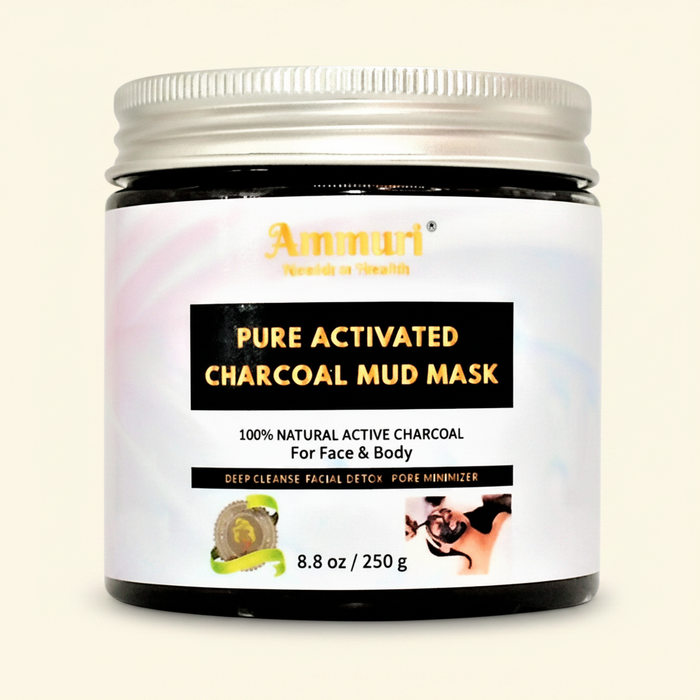 Activated Charcoal Mud Mask for Face & Body | Ammuri