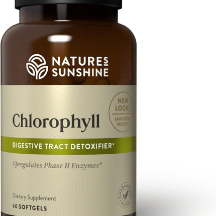 Nature's Sunshine Chlorophyll 60 Softgel Capsules – Digestion, Immunity & Detox Support