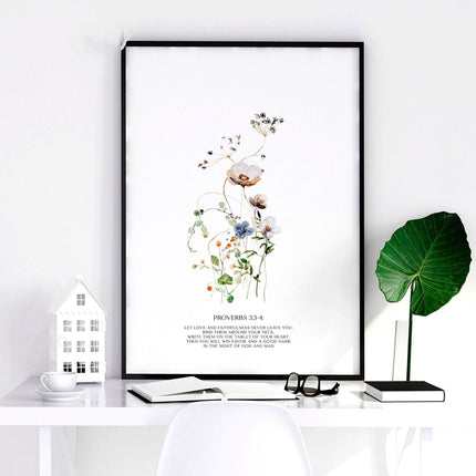 Christian art for bedroom | set of 3 wall art prints