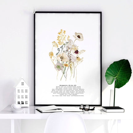 Christian art modern for bedroom | set of 3 wall art prints