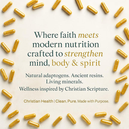 Christian Health Frankincense & Myrrh Olive Leaf Capsules – Vegan, GMP-Certified