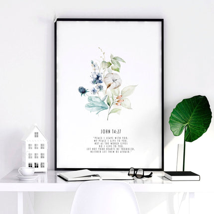 Christian religious wall art | set of 3 prints for bedroom walls