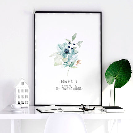Christian religious wall art | set of 3 prints for bedroom walls