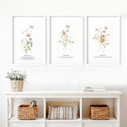 Prints for Hallway – Set of 3 Christian Wall Art