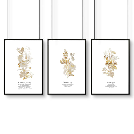 Bible quote wall art | set of 3 Christian wall art prints