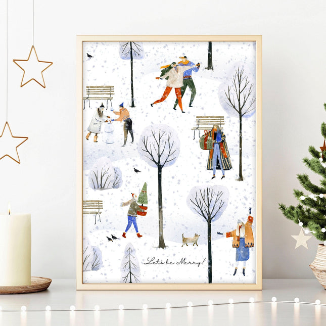 Christmas decorations wall art print