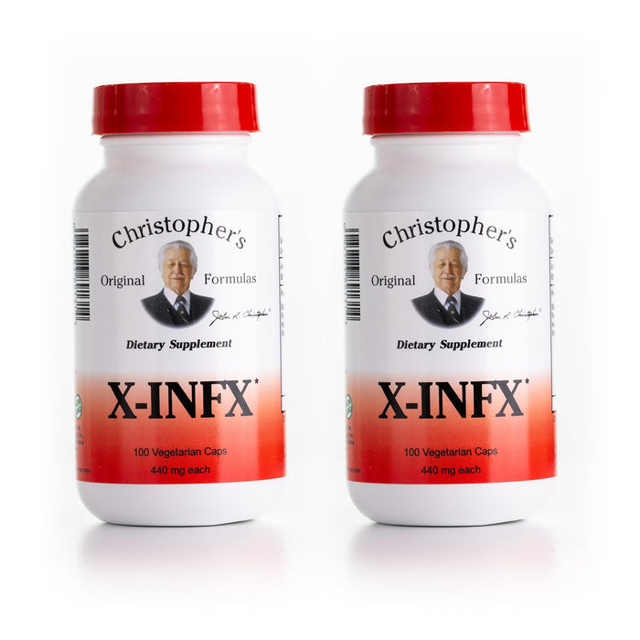 Christopher's Original Formulas X-INFX Formula | Natural Immune Support | 2 Pack, 100 Caps Each