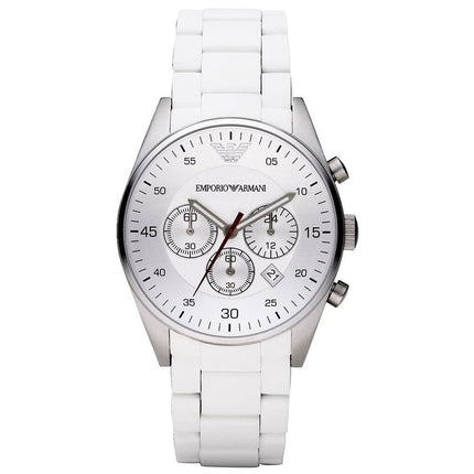 Emporio Armani AR5859 Men's Chronograph Tazio White Watch