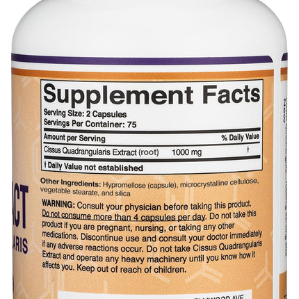 Cissus Quadrangularis Super Extract 150 Caps – Non-GMO GF