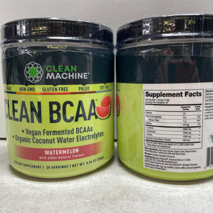 Clean BCAA 2:1:1 Vegan Powder with Coconut Electrolytes - Watermelon