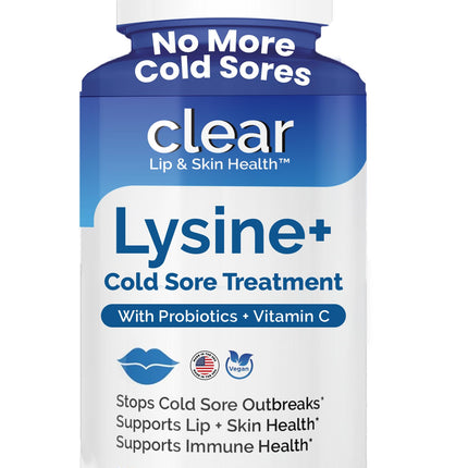 Clear Probiotics Lysine Capsules with Prebiotics & Vitamin C | 1 Month Supply