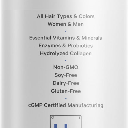 Codeage Hair Vitamins 10000 mcg Biotin – Hair Nutrition with Collagen, Keratin & Probiotics | 120 Capsules