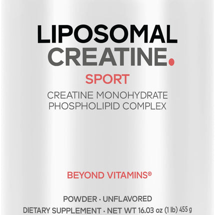 Codeage Liposomal Creatine Powder – 90 Servings, 5,000 mg Monohydrate