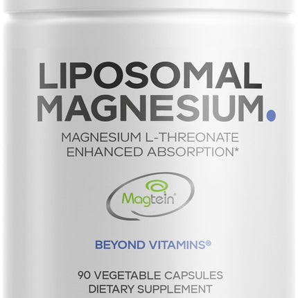 Codeage Liposomal Magnesium L-Threonate – Magtein for Brain Health & Memory Support, 90 Capsules