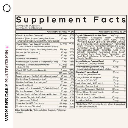 Codeage Women’s Daily Multivitamin – Fermented, Vegan, 25+ Vitamins, Probiotics (2 Pack)
