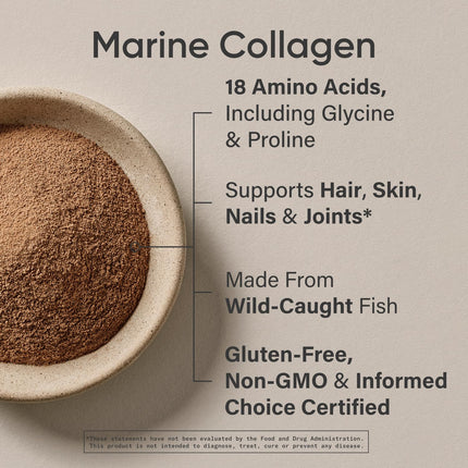 Sports Research Marine Collagen Peptides - Dark Chocolate for Hair, Skin & Joints