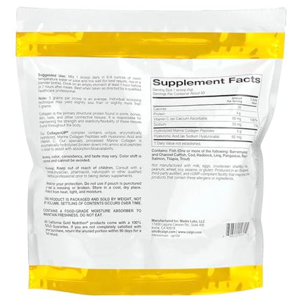 California Gold Nutrition CollagenUP® — Marine Collagen Peptides with Hyaluronic Acid & Vitamin C, Unflavored, 464 g
