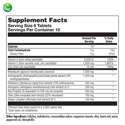 CompliVir Monolaurin & Zinc Immune Support - 60 Tablets | Nutra Biogenesis