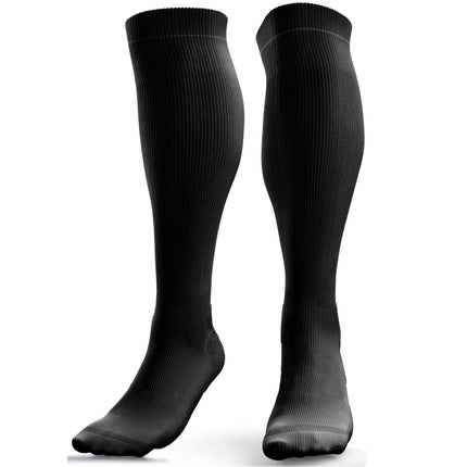 Compression Socks for Women & Men (20-30 mmHg) Knee-High Flight Socks, Calf Support for Travel, Running - Seamless Toe, Padded Heel and Sole