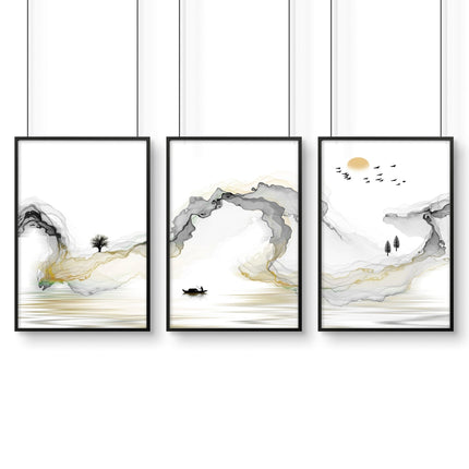 Japanese Wall Art Set of 3 | Framed Prints | AboutWallArt