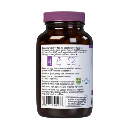 BlueBonnet CoQ10 100 mg Vegetarian Softgels – Energy Production & Heart Health