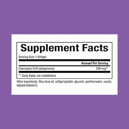 Natural Factors CoQ10 200 mg - Antioxidant Support for Energy & Heart Health | 60 Softgels
