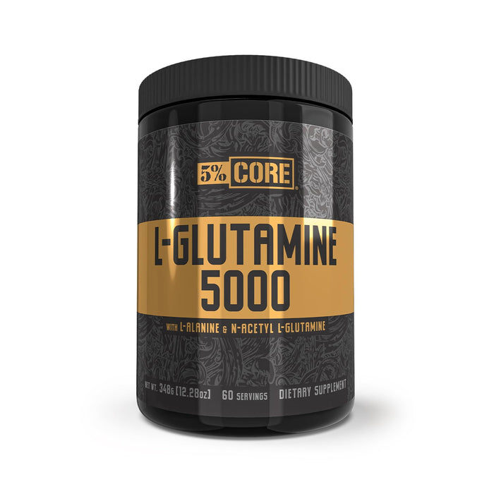 5% Nutrition Core L-Glutamine 5000 w/L-Alanine | Immune & Digestive Support | Post-Workout Recovery | Unflavored (60 Servings)
