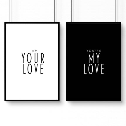Wedding anniversary gifts for couples | set of 2 wall art prints