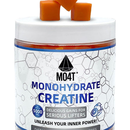 Creatine Monohydrate Gummies 5000 mg - Sugar Free Orange Flavor | Men & Women