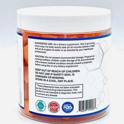 Creatine Monohydrate Gummies 5000 mg - Sugar Free Orange Flavor | Men & Women