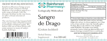 Sangre de Drago Dragon's Blood Liquid (4oz) – 100% Pure Sap, Wildcrafted