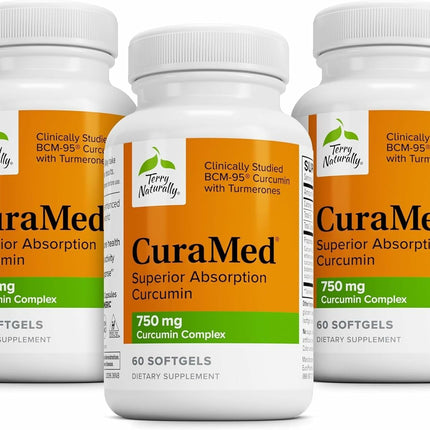 Terry Naturally CuraMed 750mg Curcumin - Brain & Heart Health (Pack of 3)