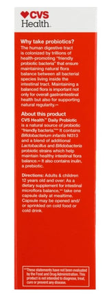 CVS Health Digestive Probiotic Vegetable Capsules | 2 Billion Live Cultures