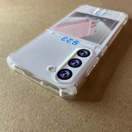 Soft TPU Clear Case With Card Slot - For Samsung S23
