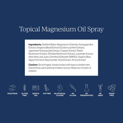 CYMBIOTIKA Topical Magnesium Oil Spray – USA Made 2-Pack (6.8 fl oz) for Leg Cramps, Muscle, Joint Health & Sleep Support