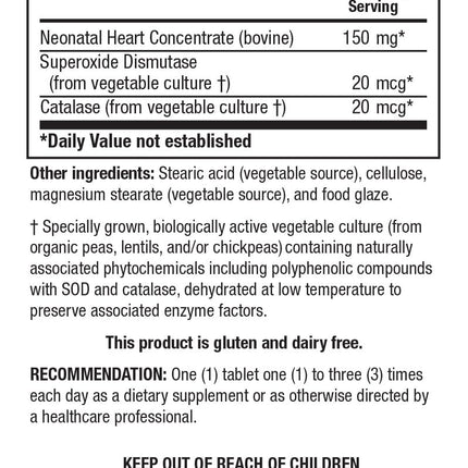 Cytozyme-H Glandular Cardiovascular Support – Bovine Heart Concentrate (60 Tabs) | Biotics Research