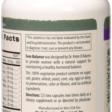 D'Adamo Personalized Nutrition Fembalance, 90 Count