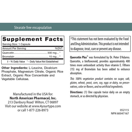D'Adamo Personalized Nutrition - Quercetin Plus 90 vcaps