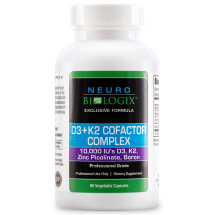 D3+K2 Cofactor Complex - Helps Maximize Vitamin D Benefits for Bone, Heart & Immune Support - Formulated with Vitamin D3, K2 (vitaMK7®), Zinc & Boron to Promote Efficient Calcium Utilization – 60 Caps