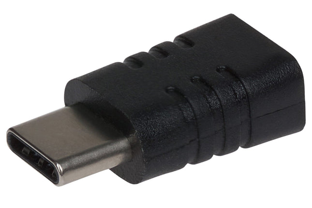 Maplin USB-C to Micro USB-B Female Adapter - Black