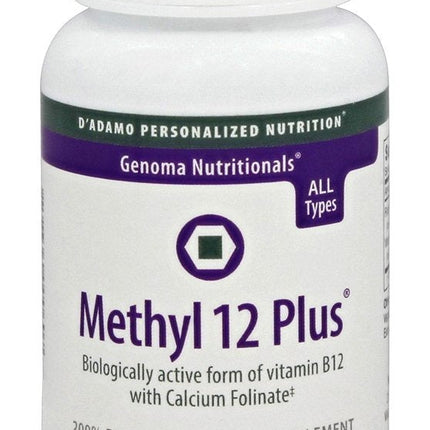 D'Adamo Personalized Nutrition Methyl 12 Plus, 60 Count | Vitamin B12 Supplement