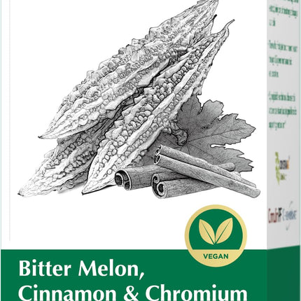 DAIKEN Bitter Melon with Cinnamon & Chromium – Extra Strength, 90,000 mg per Serving (Pack of 2, Vegetarian)