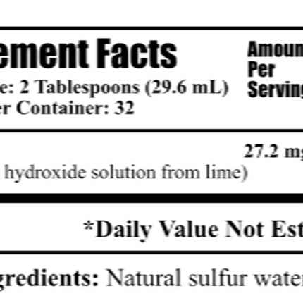 Daily's Lime Water™ 16 oz - Saturated Calcium Hydroxide in Sulfer Water Solution