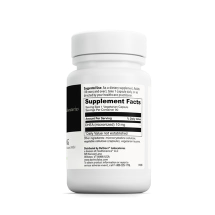 DAVINCI Labs Micronized DHEA 10mg – Hormone Balance, Brain Health & Thyroid Support | Vegetarian, Gluten-Free | 90 Capsules (Pack of 2)