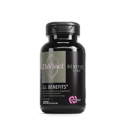 DAVINCI Labs GI Benefits – Digestive Health Powder with Zinc & L-Glutamine | Immune & Gut Health