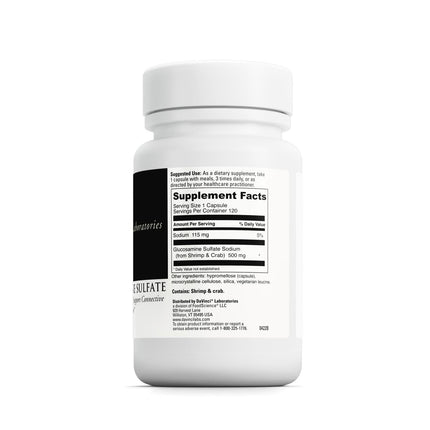 DAVINCI Labs Glucosamine Sulfate 500 mg | Gluten-Free 120 Capsules